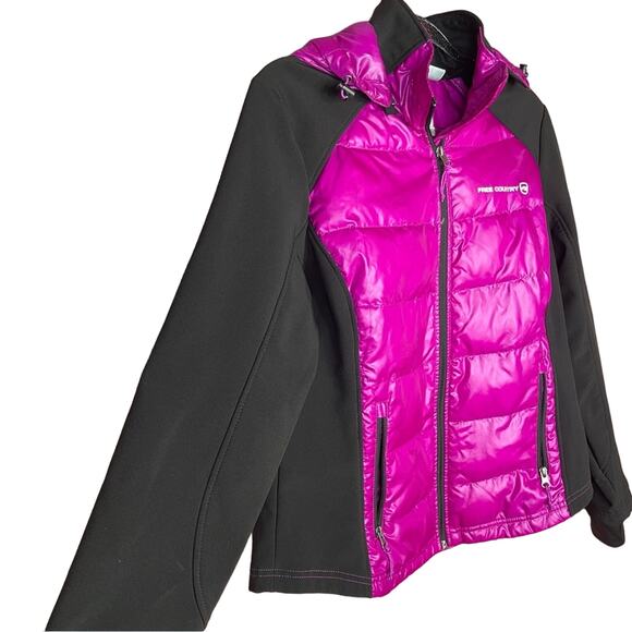Free Country Winter Utility Jacket MAGENTA & Black - Picture 3 of 14